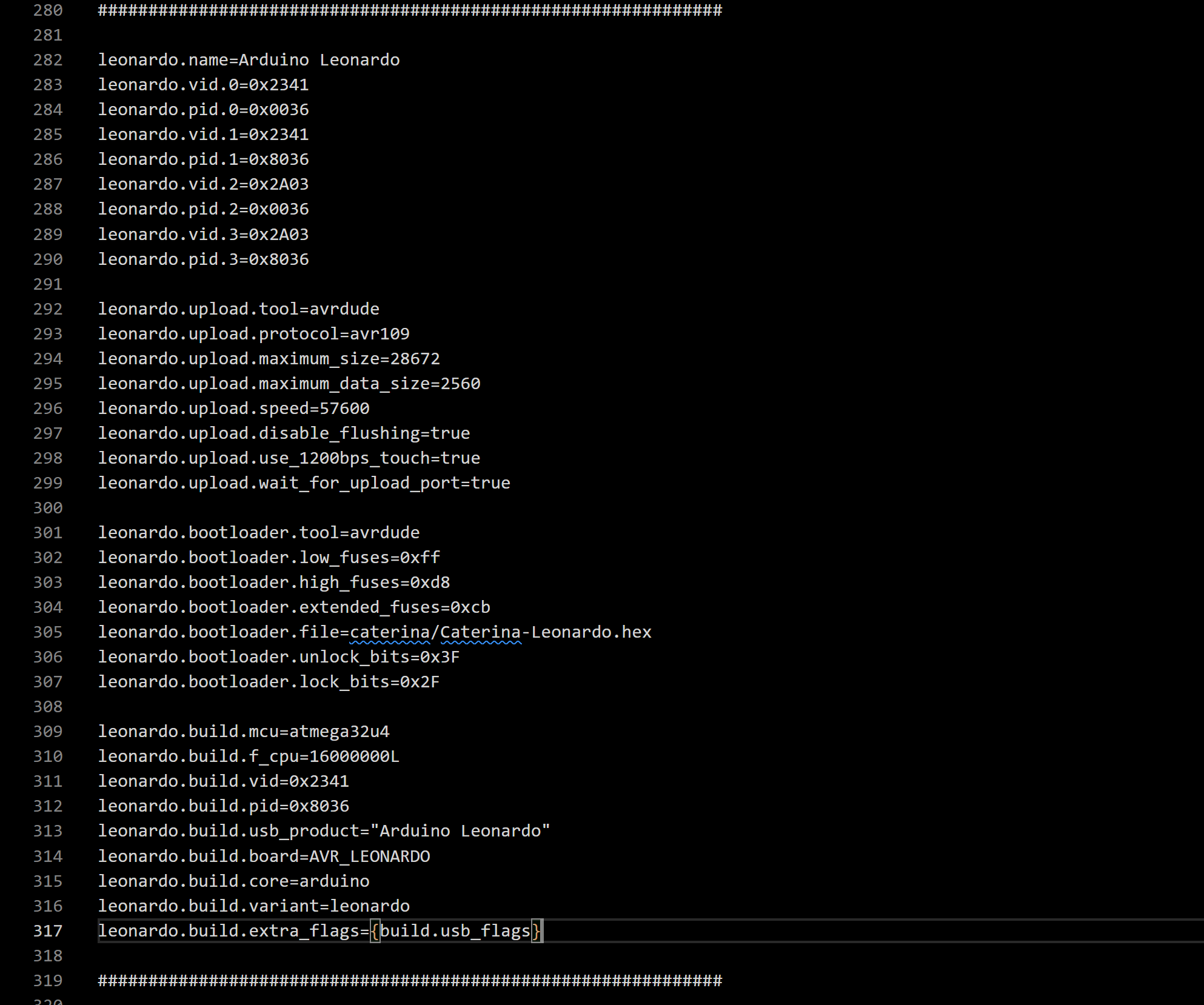 Default boards.txt