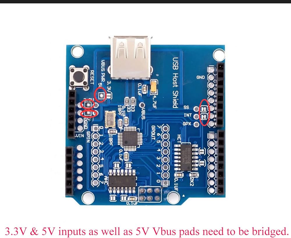 USB Host Shield Soldering
